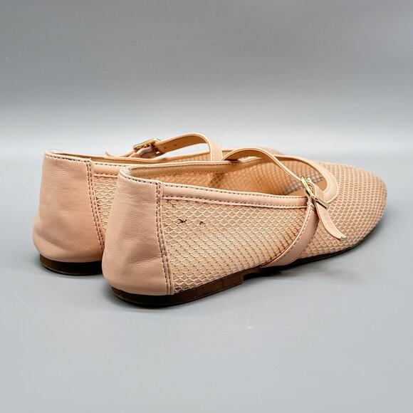 Seychelles Shoes Womens Size 6 Pink Mesh Mary Jane Ballet Flats Buckle Strap - Picture 8 of 12